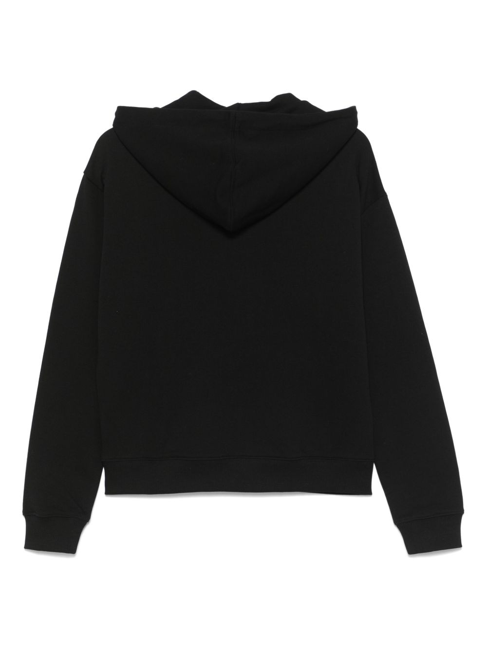 logo-embroidered cotton hoodie - 2
