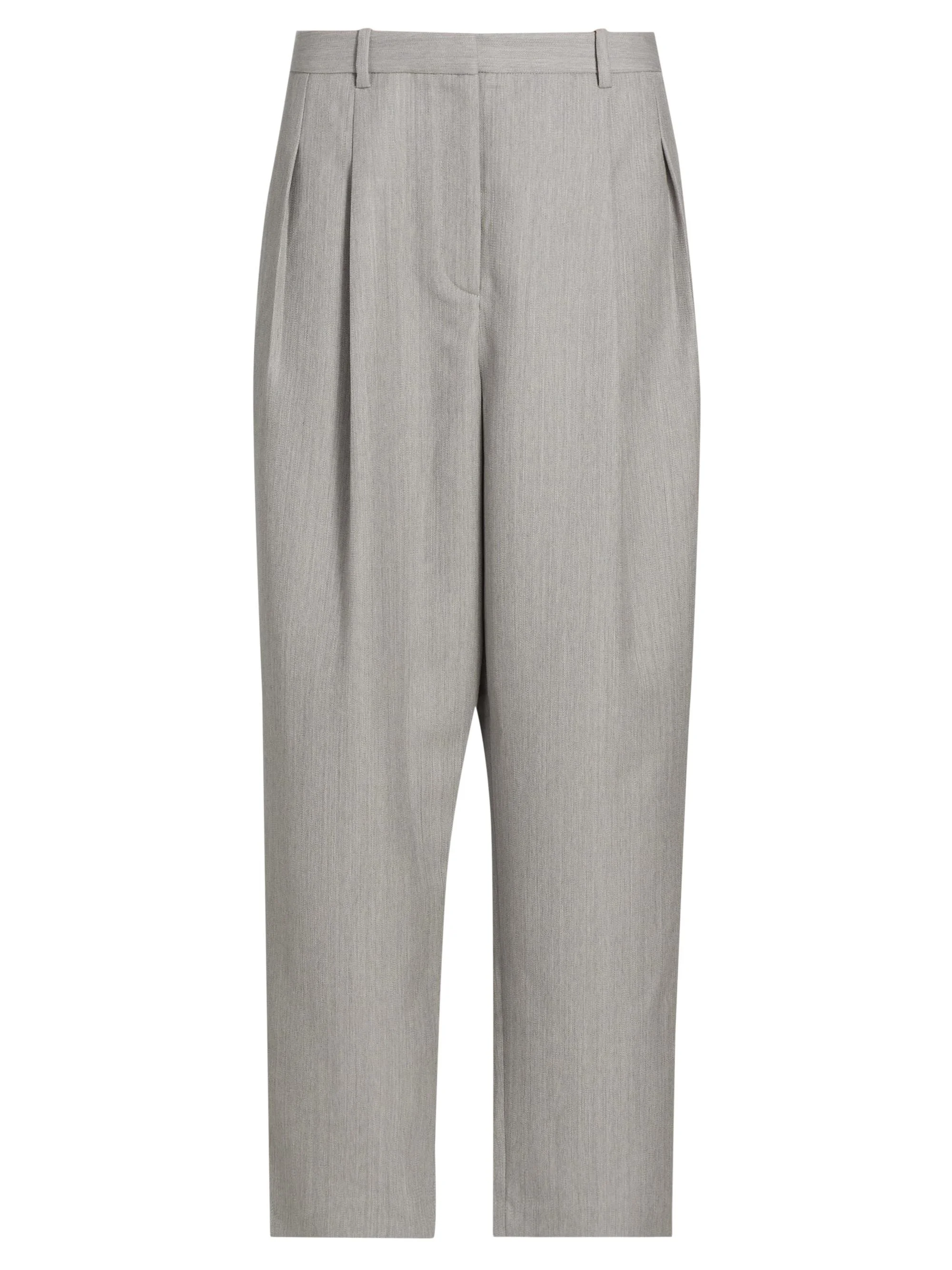 Women's Fulton St. Pleated Wool Pants - Light Heather Grey - 1