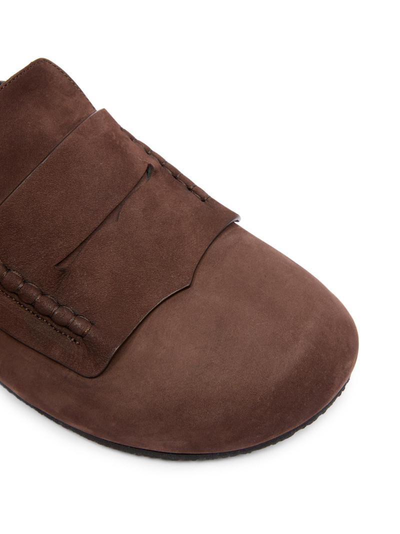 Men's The Mocassin Suede Mules - Dark Brown 5