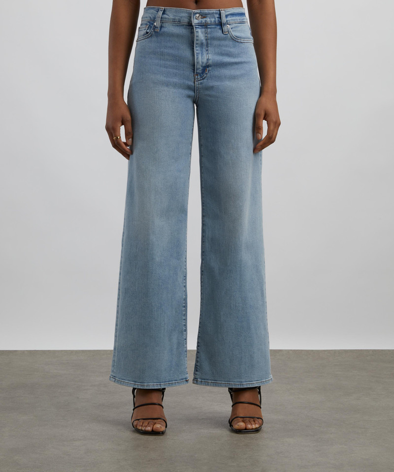 FRAME Le Slim Palazzo High-Rise Wide-Leg Jeans in Tribute outlook