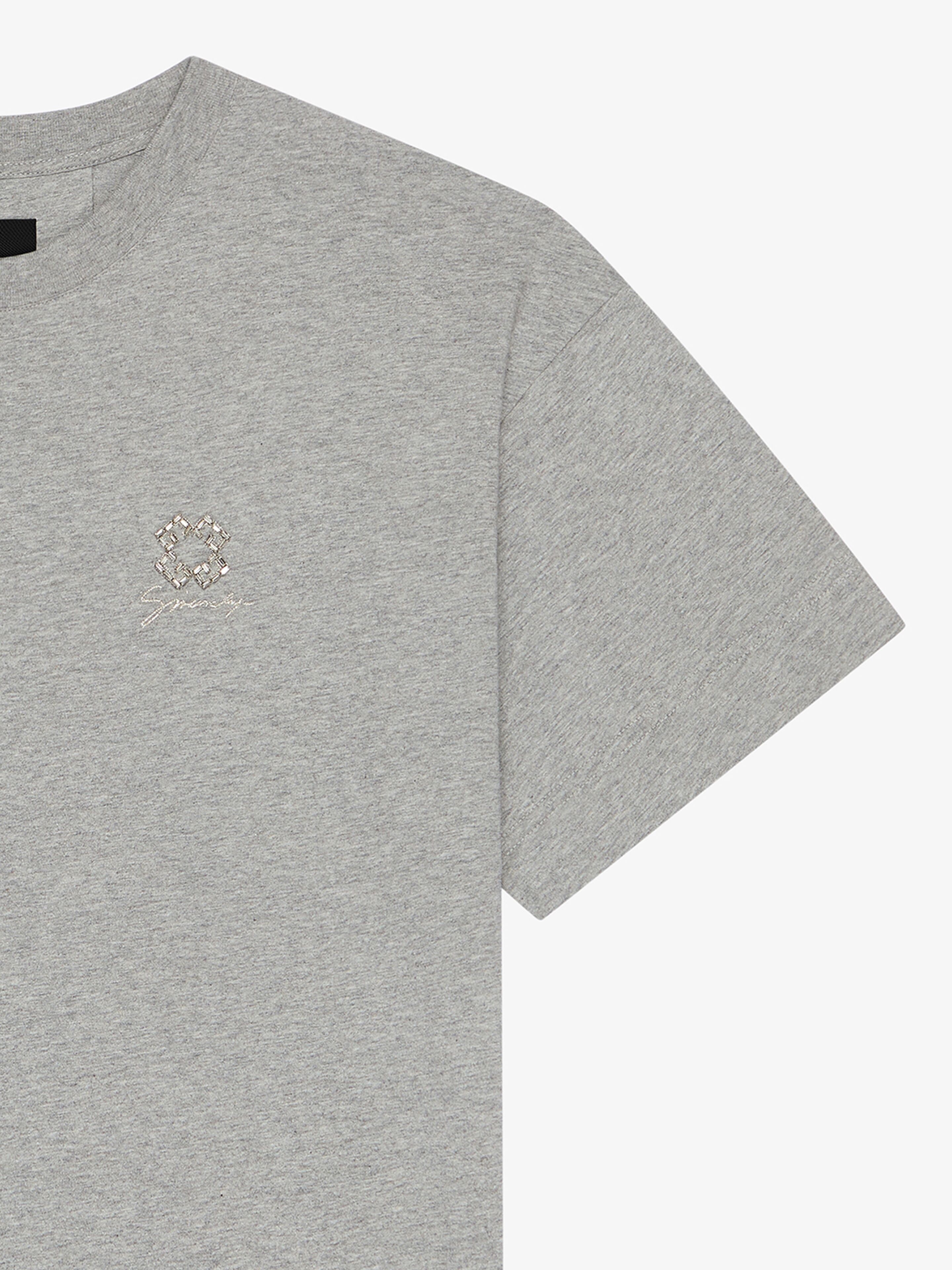 T-SHIRT IN COTTON WITH CRYSTALS AND 4G DETAIL - 2