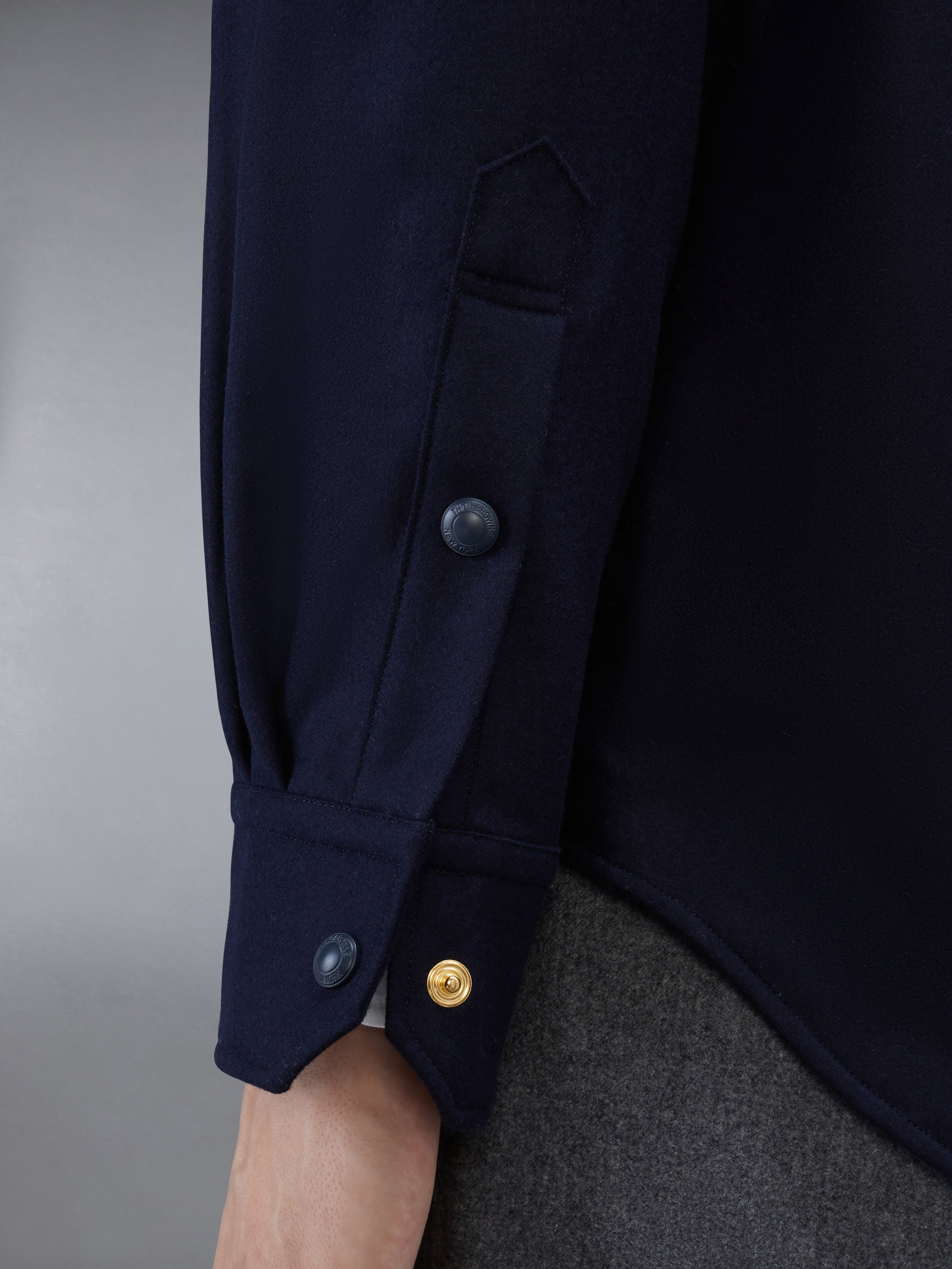 flannel tonal 4-Bar shirt jacket - 6