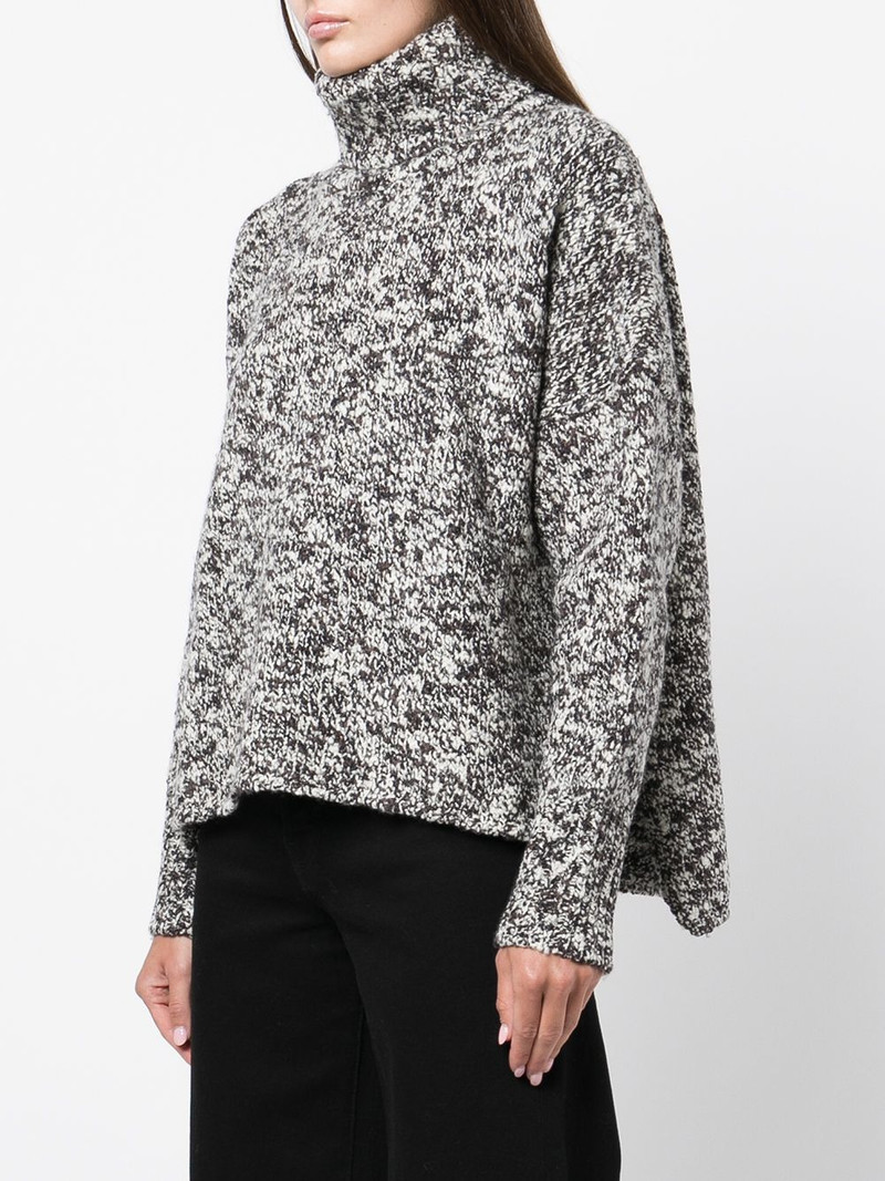 bouclé wool turtleneck jumper 3