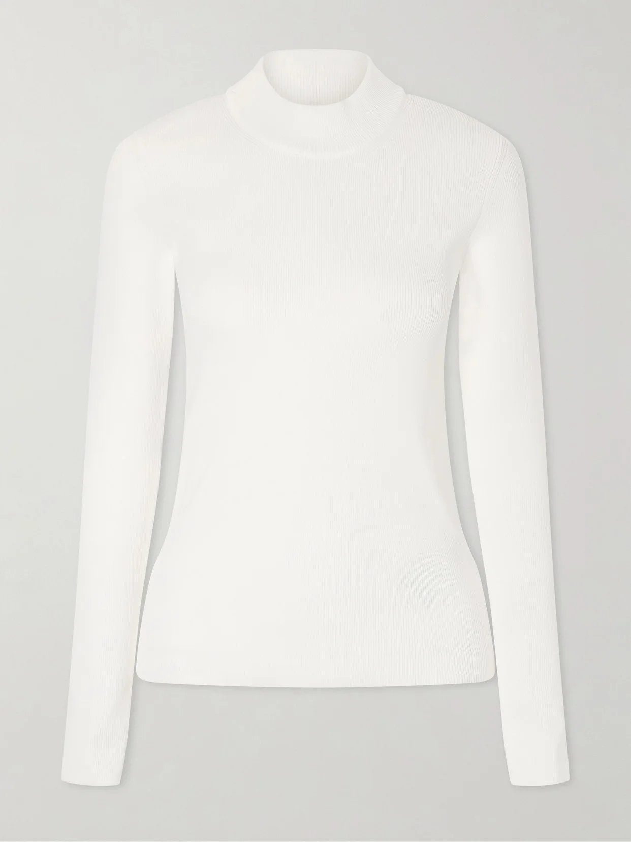 Ribbed-knit Jersey Sweater - 1
