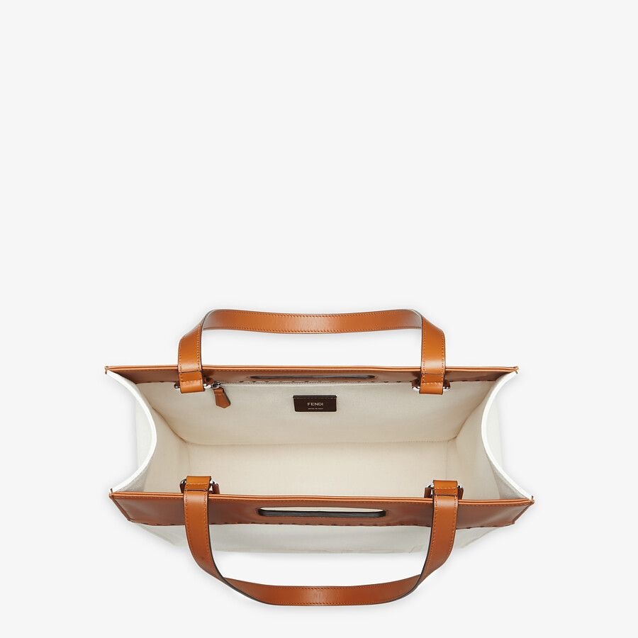 Beige canvas shopper - 5