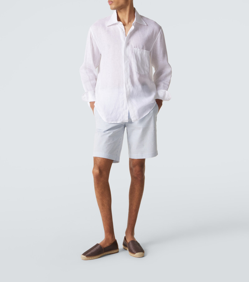 Vilebrequin Brad striped seersucker Bermuda shorts outlook
