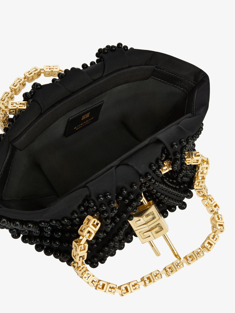 MINI KENNY BAG IN PEARL EMBROIDERED SILK 5