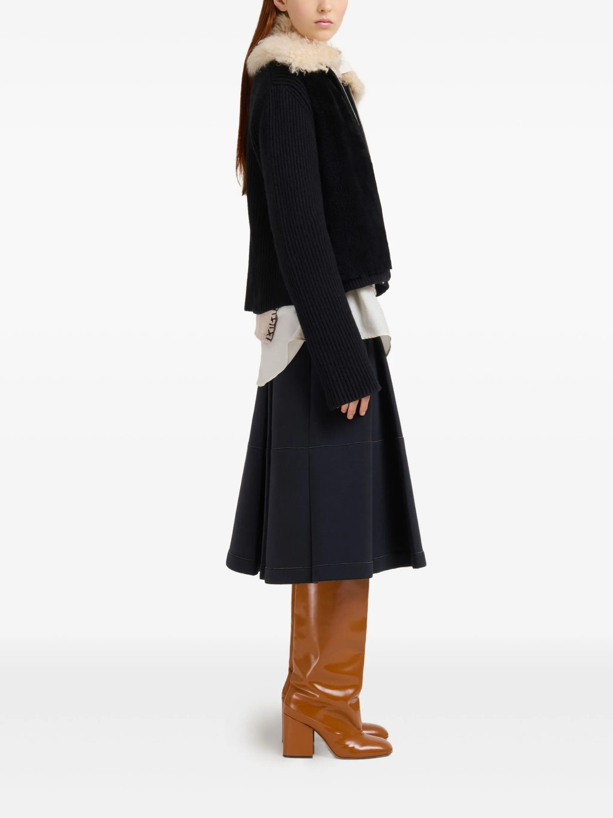 Marni Fur-collared Zip Jacket - 4