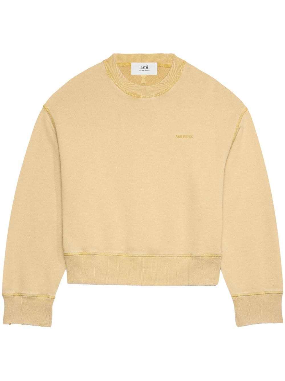 logo-embroidered cotton sweatshirt - 1
