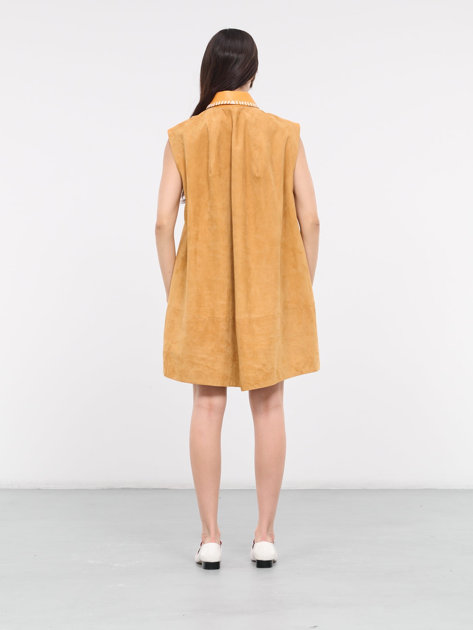 Suede & Nappa Patchwork Dress - 3