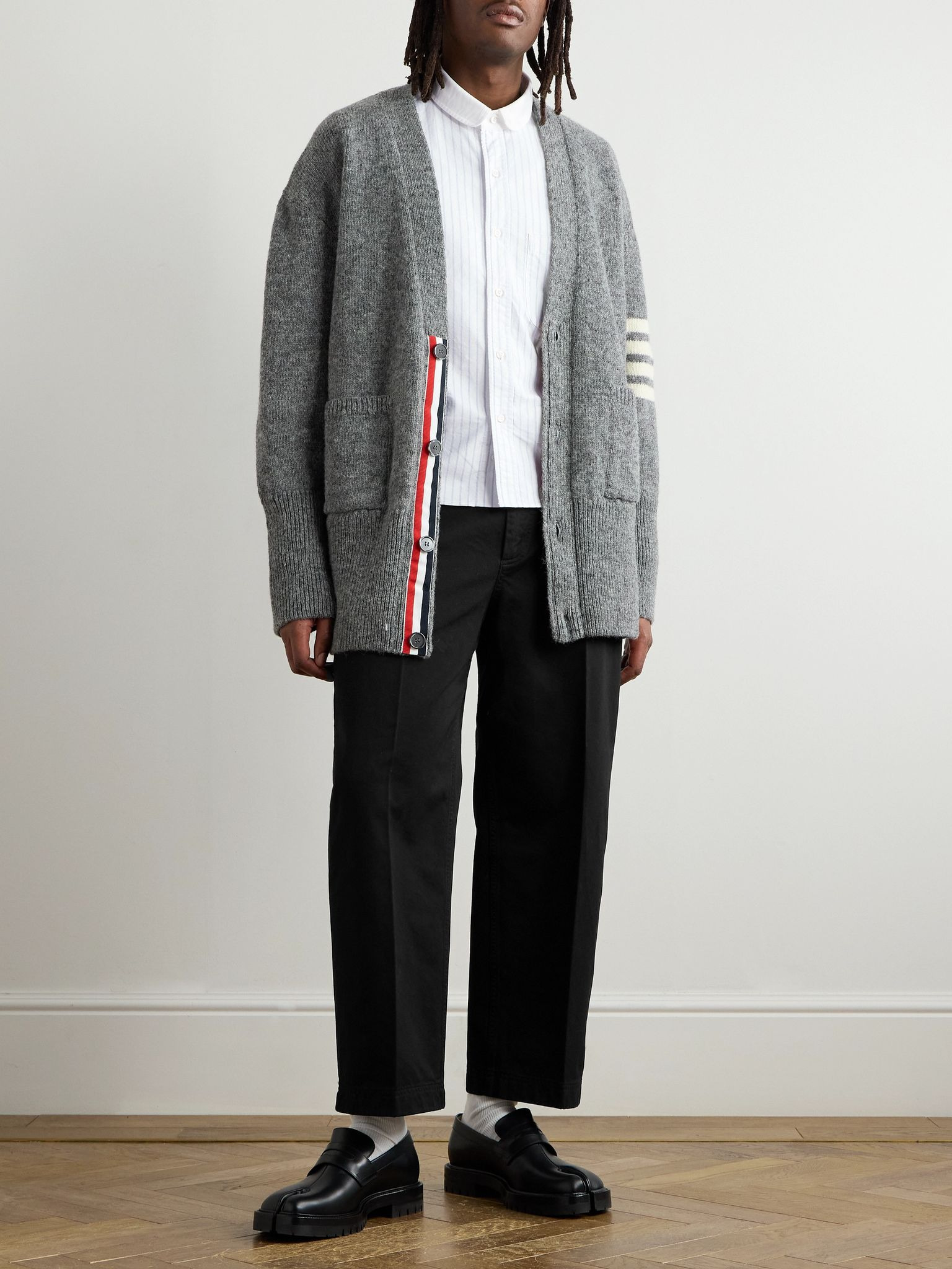 Utility Tapered Garment-Dyed Cotton-Twill Trousers Black - 2