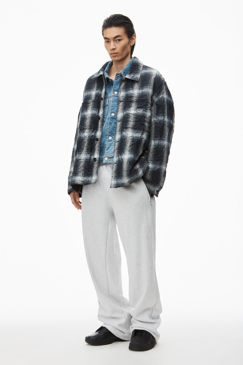 Alexander Wang Logo EMBROIDERED oversized sweatpants in heavy cotton Terry outlook