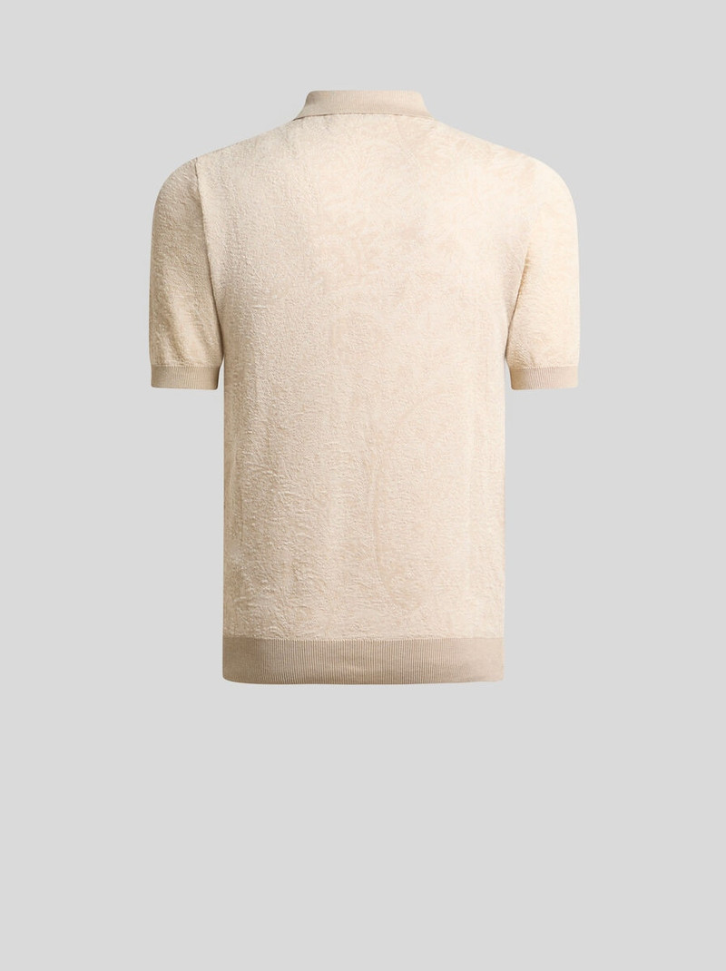 Etro KNIT COTTON POLO SHIRT WITH FLORAL PAISLEY MOTIF outlook