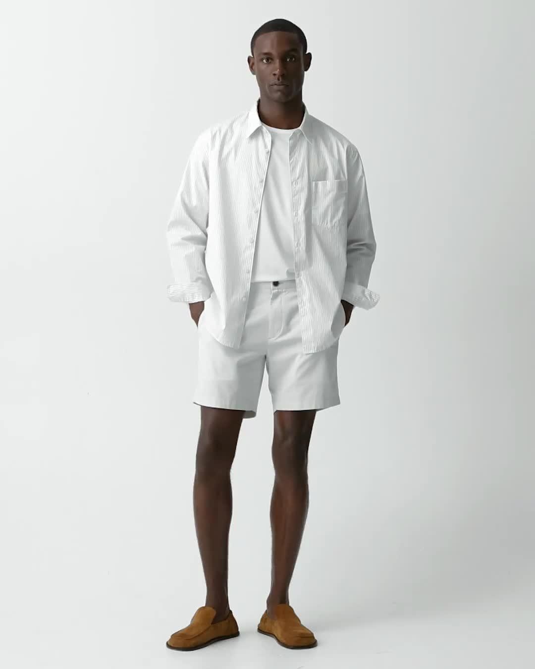 Zaine Short in Stretch Cotton - 6