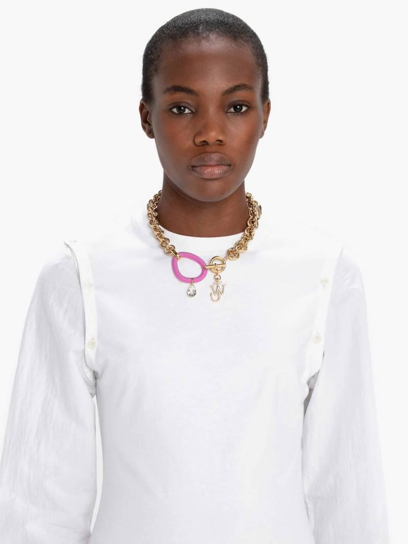 JW Anderson OVERSIZED LINK CHAIN CHOKER WITH CRYSTAL outlook