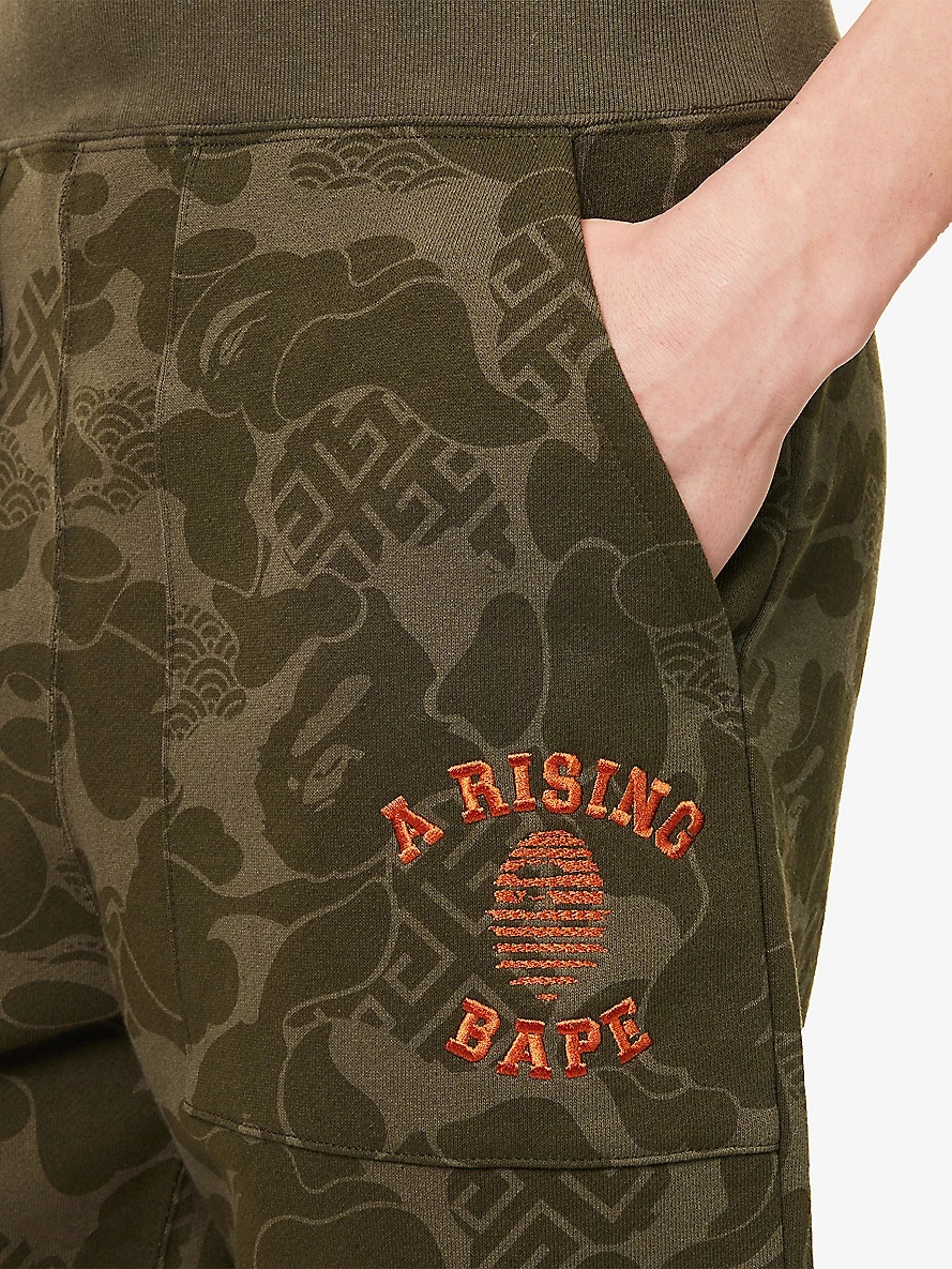 Asia Camo brand-embroidered cotton-jersey shorts - 5