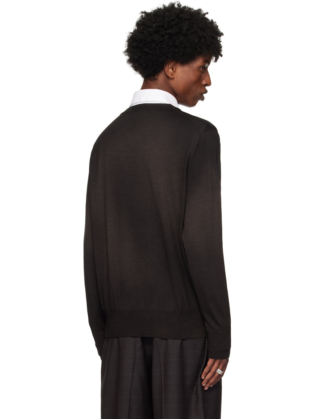 Brown Sean Round Neck Sweater - 3
