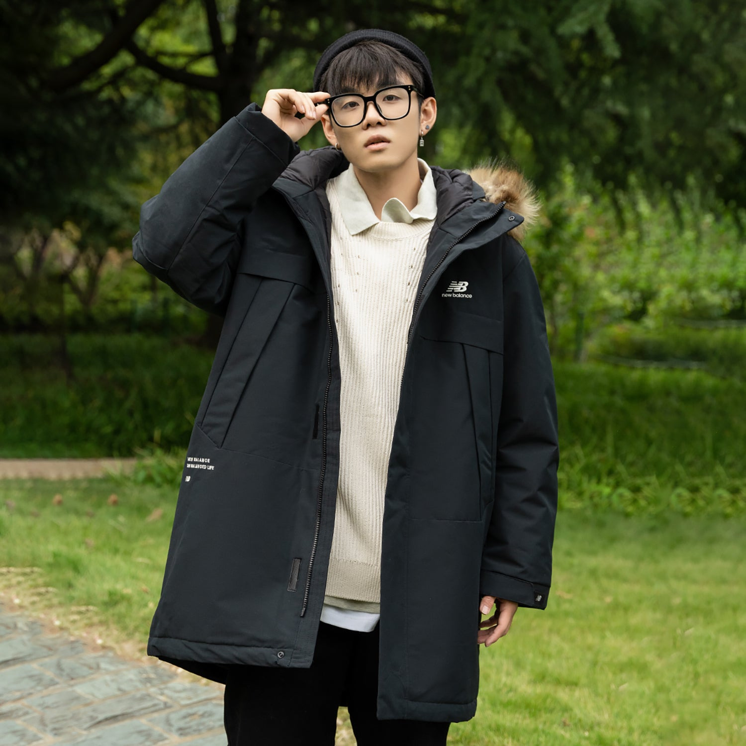 New Balance Long Puff Down Jacket 'Black' 5PC44303-BK - 3