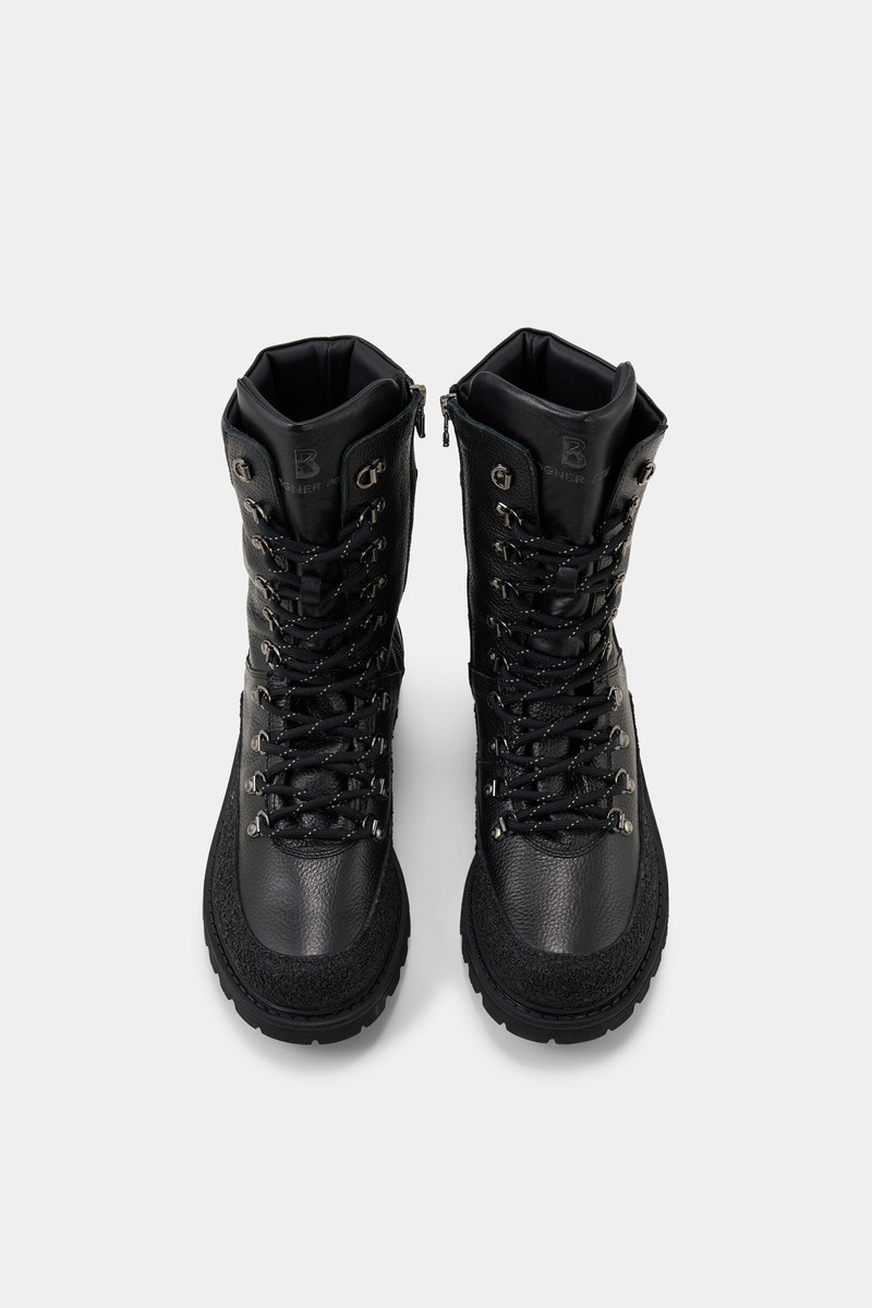 Lace-up boots Helsinki 007 with spikes in Black 5