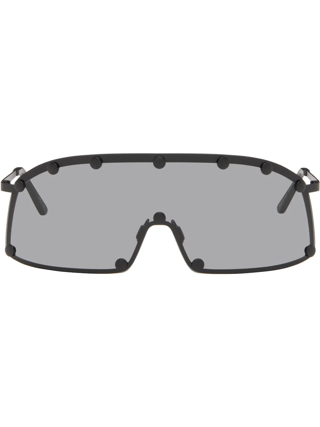 Black Temple Shielding Sunglasses - 1