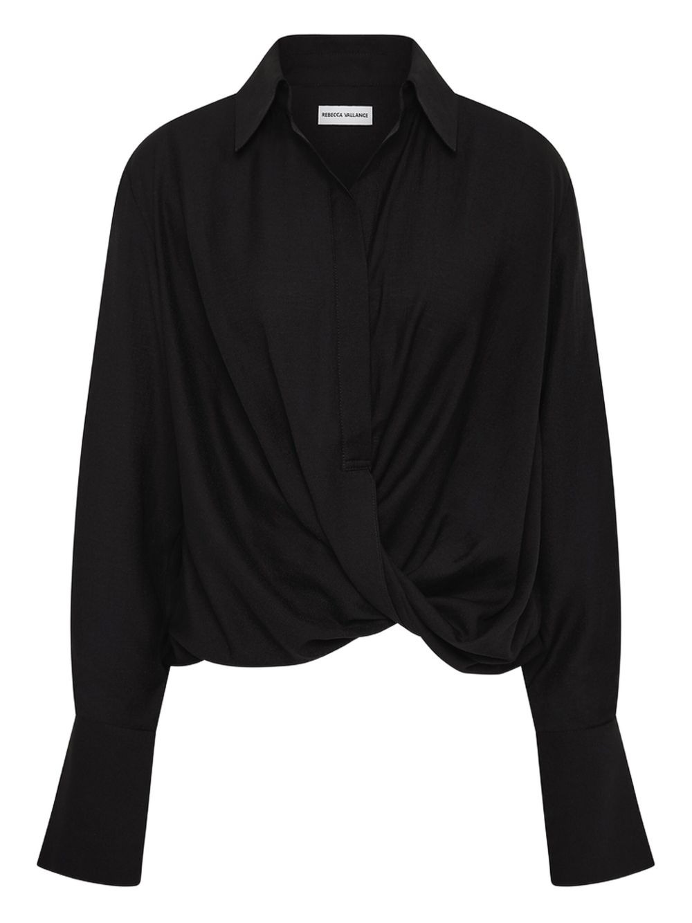 Noor twist-front collared shirt - 1