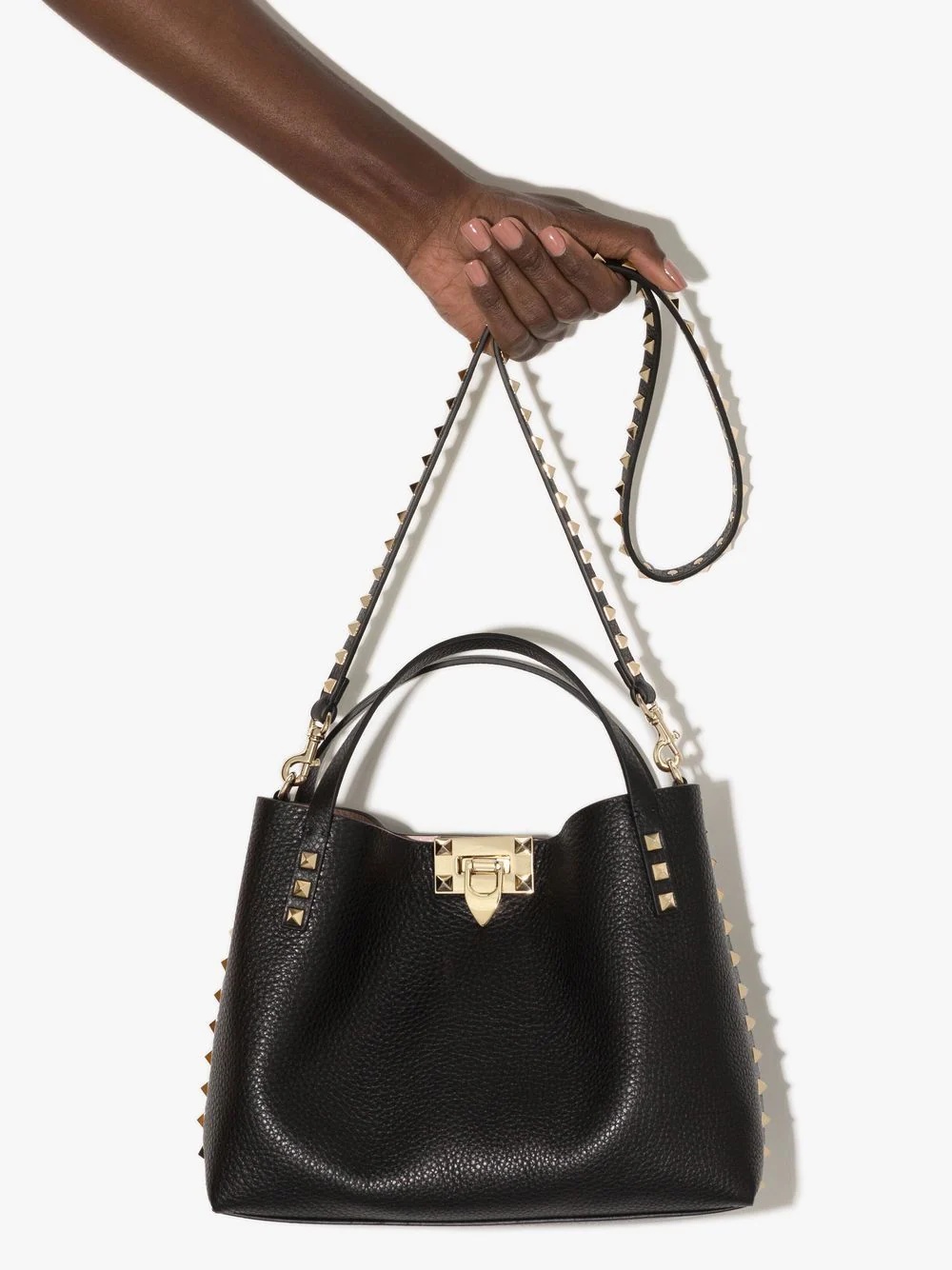 small Rockstud tote bag - 4