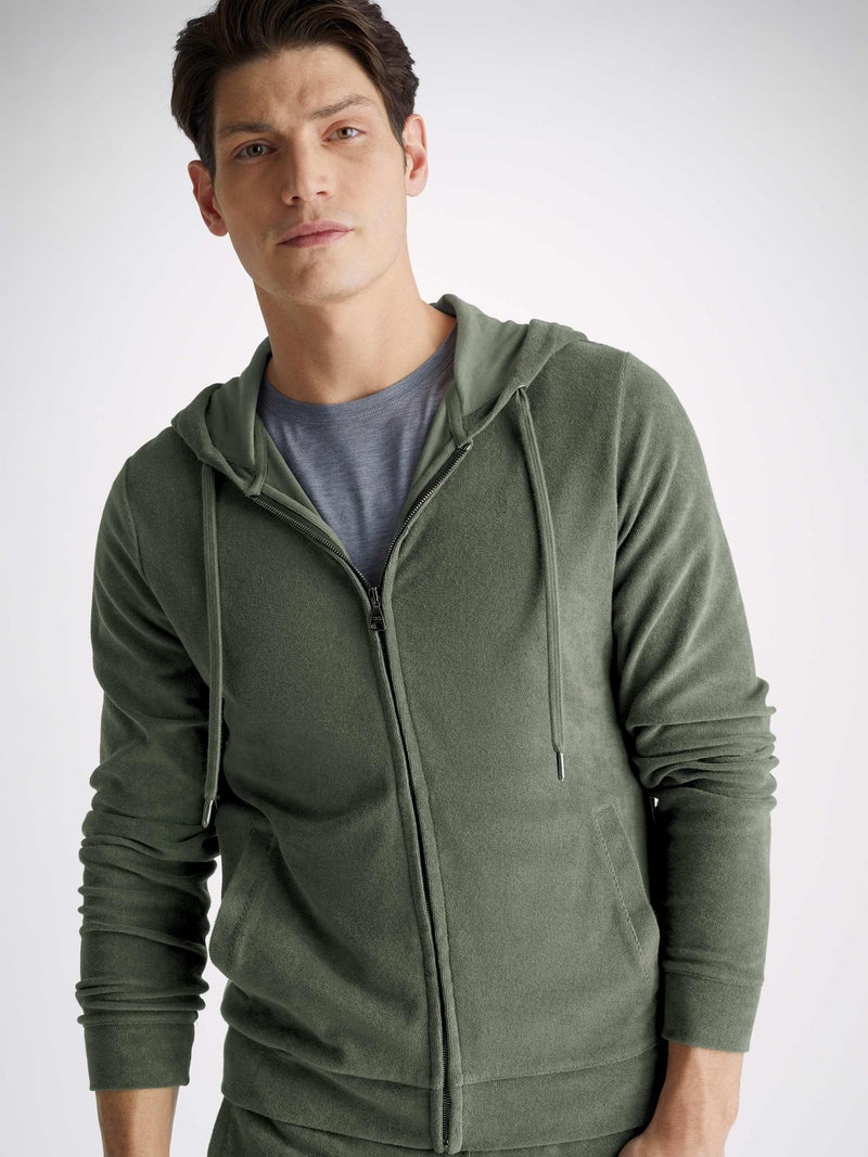 Men's Hoodie Isaac Terry Cotton Soft Green - 2