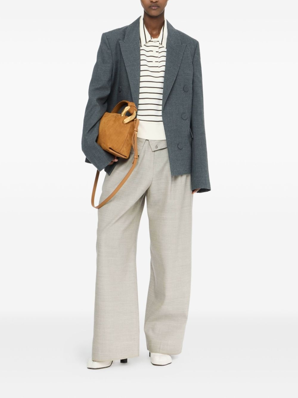 double-breasted wool blazer - 2