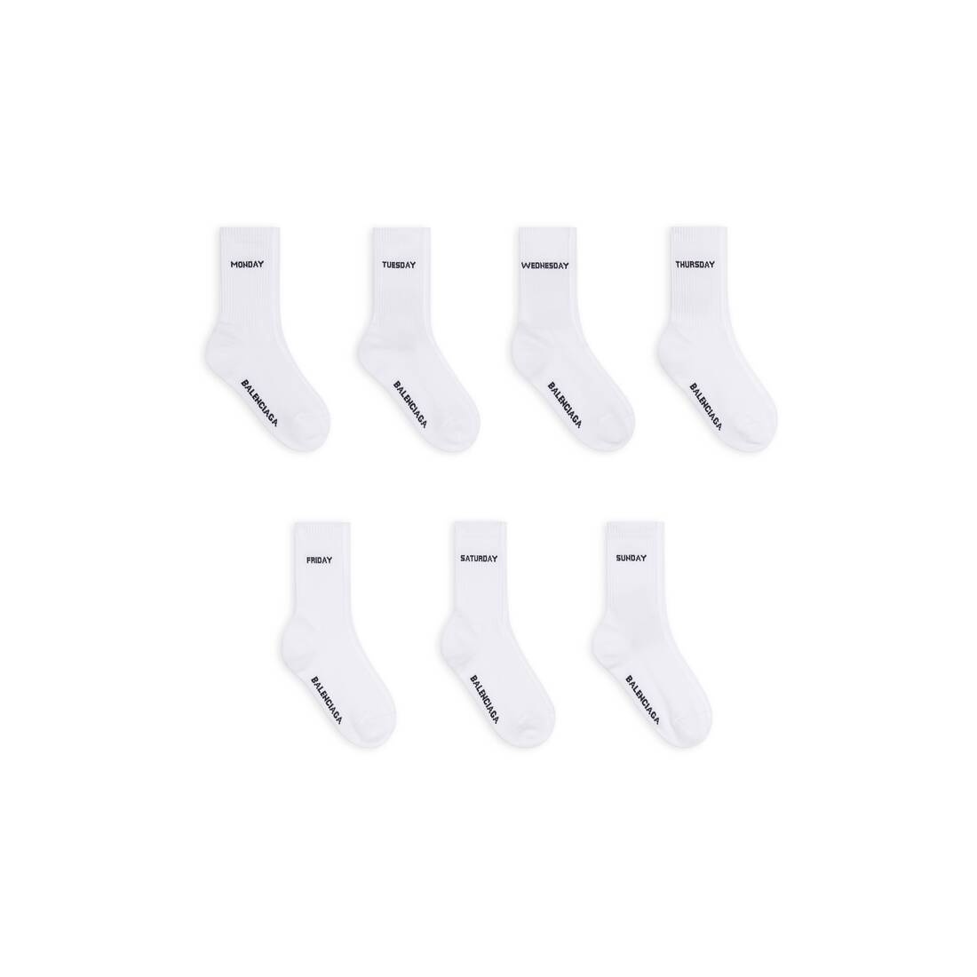 Men's 7 Set Socks in White - 1