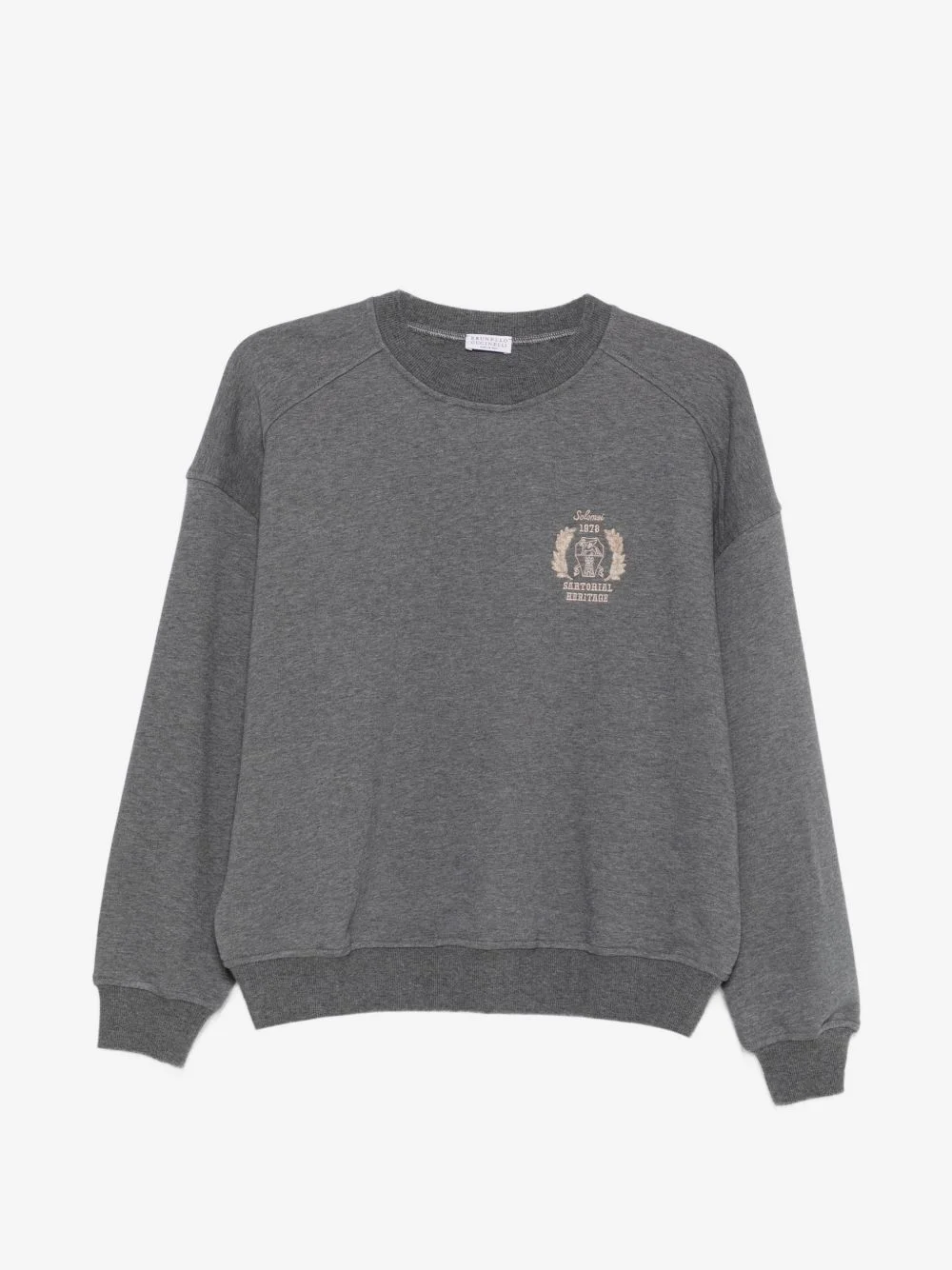 logo-embroidered raglan-sleeve sweater - 1