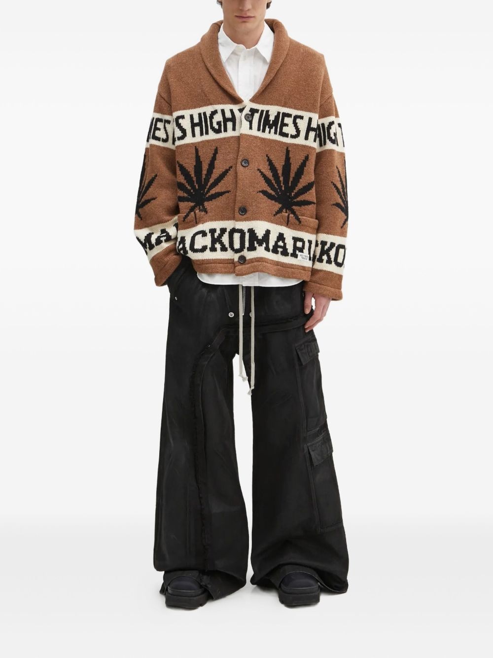 トップス WACKO MARIA HIGH TIMES CLASSIC CARDIGAN HIGHTIMES × WACKO MARIA CLASSIC KNIT CARDIGAN - WACKOMARIA