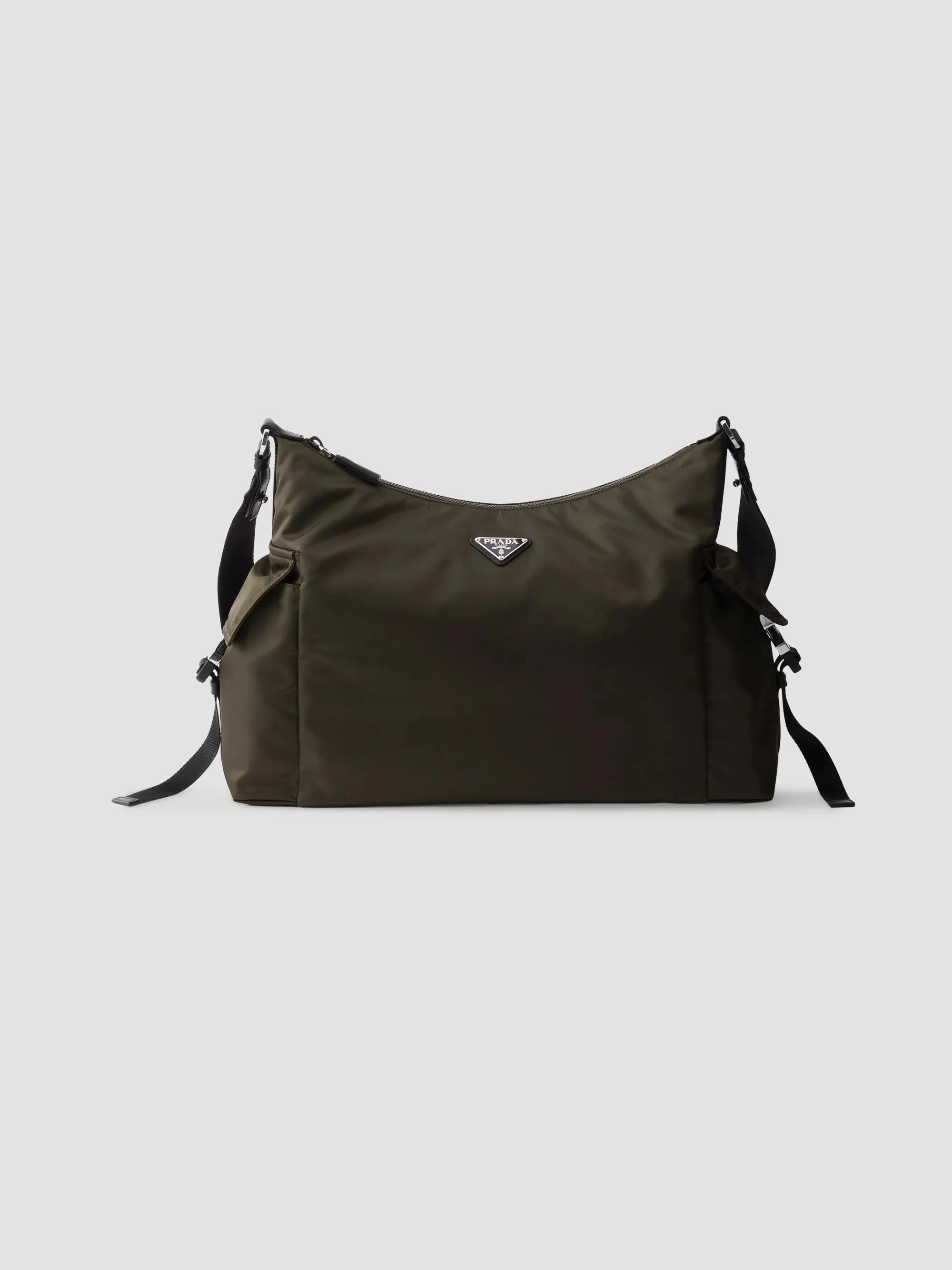 Men's Explore Re-Nylon and Leather Bag - Green - 1