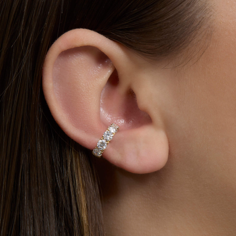 STONE AND STRAND LAB-Created 4mm Hinged Ear Cuff outlook