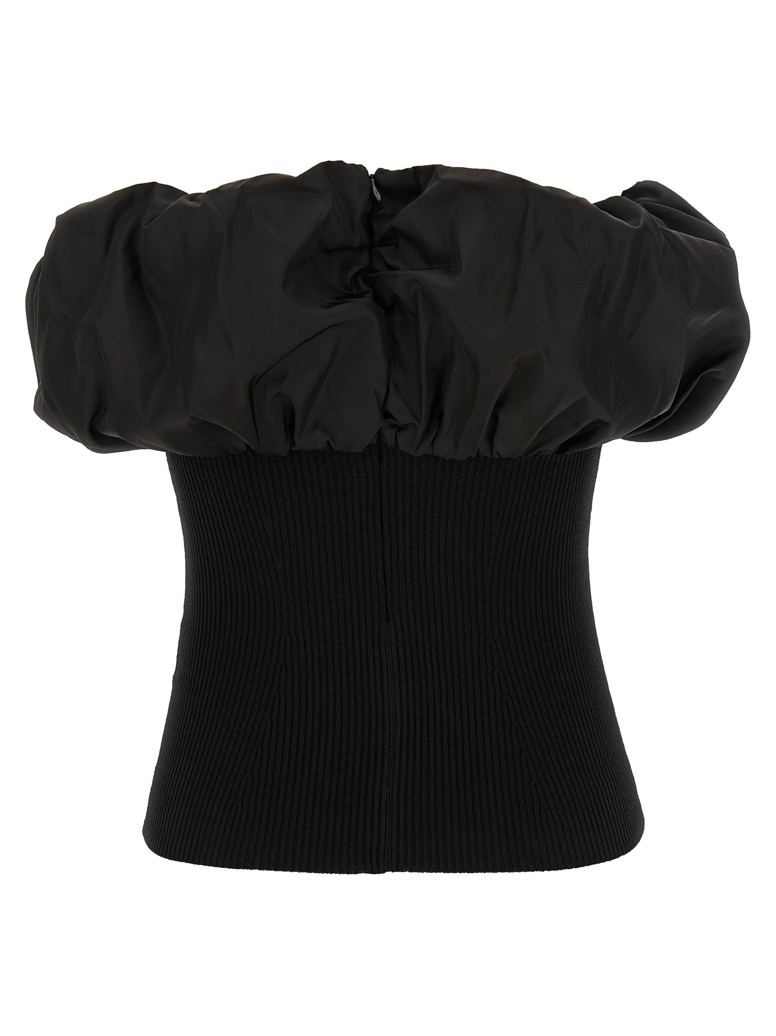 Melange Knit Tops Black - 2