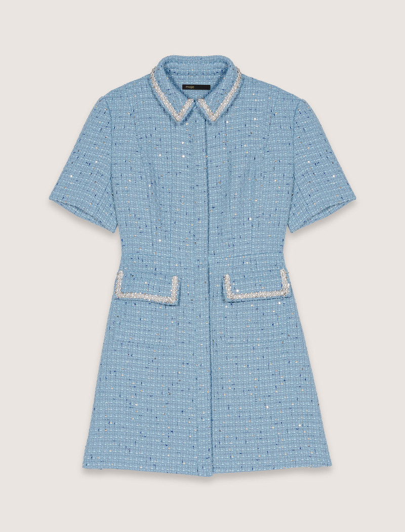 Sequin tweed mini dress 1