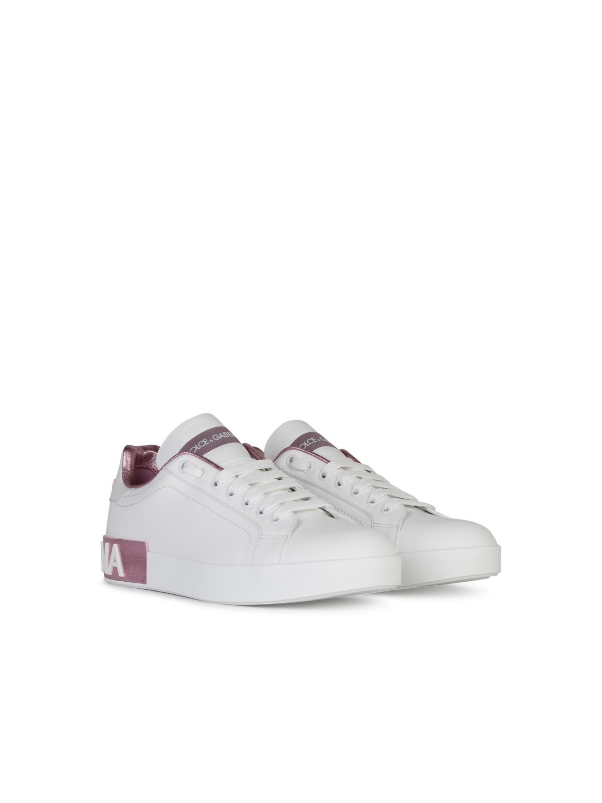 Dolce & Gabbana Portofino Leather Sneakers Woman - 2