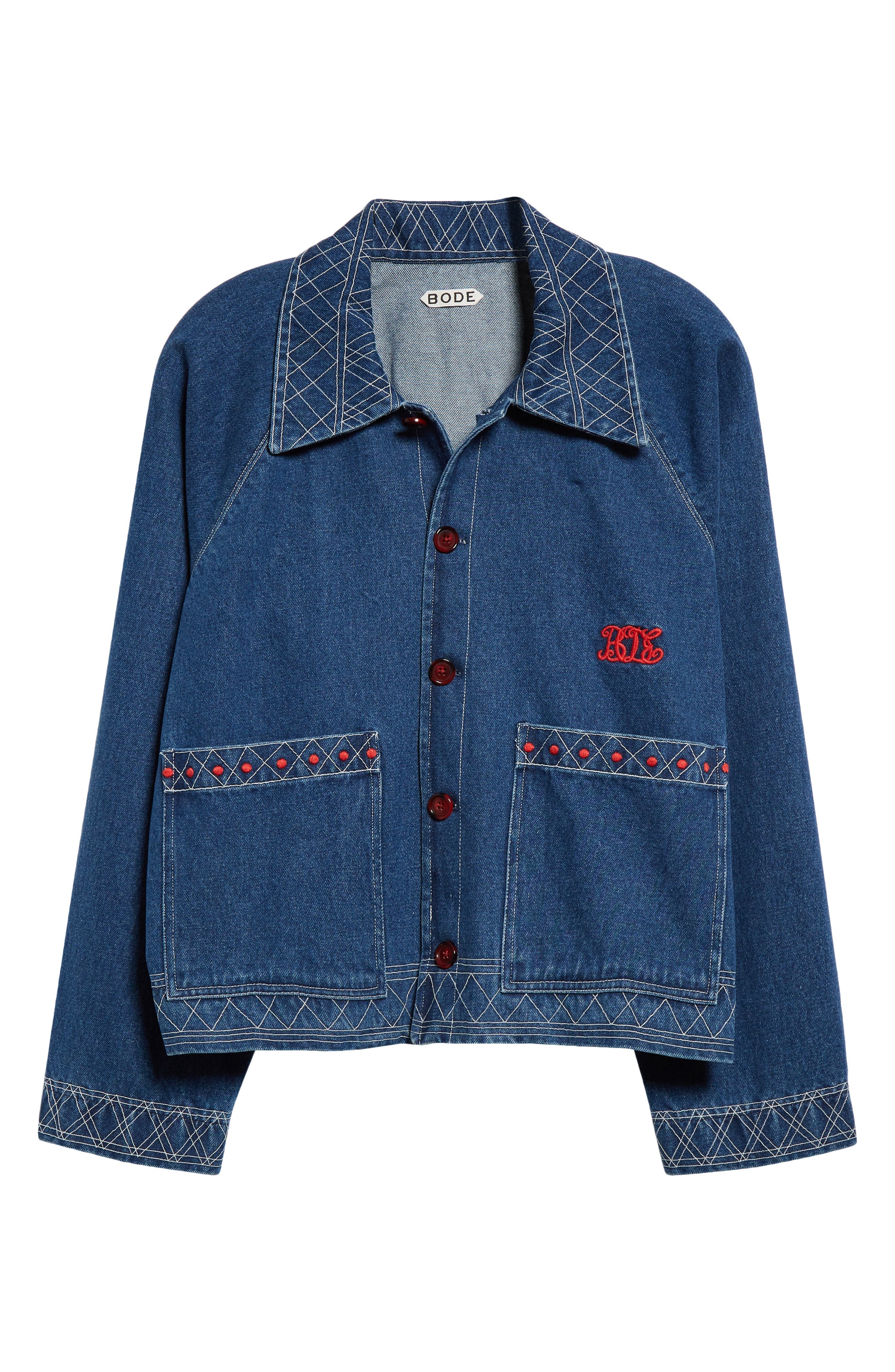 Embroidered Denim Jacket - 7