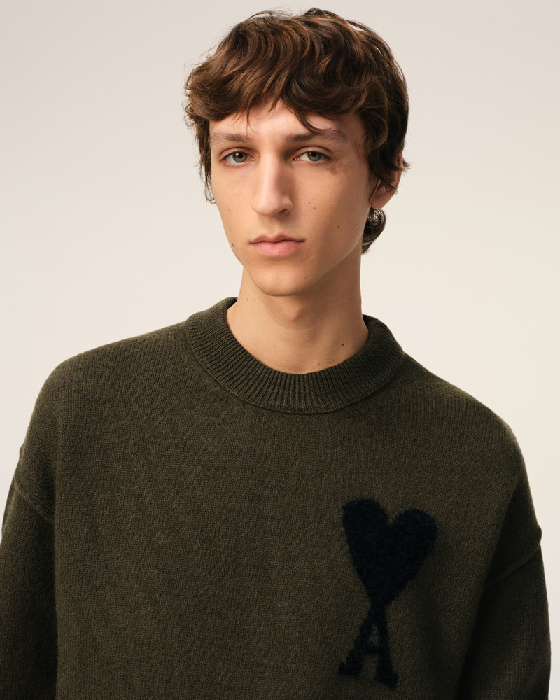 KHAKI WOOL AMI DE COEUR SWEATER 4