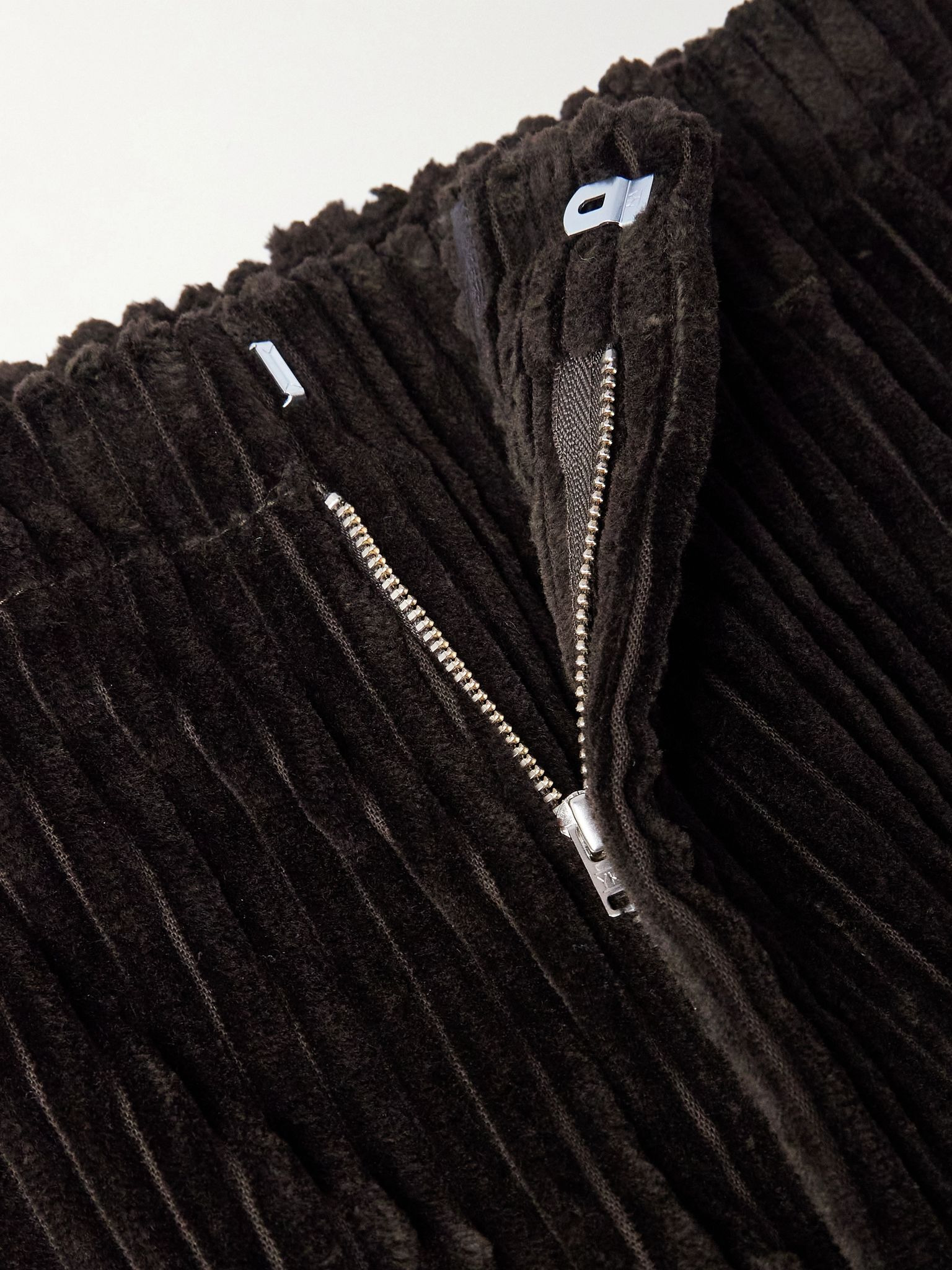 Borrowed Chino Wide-Leg Pleated Wool-Corduroy Trousers Brown - 5