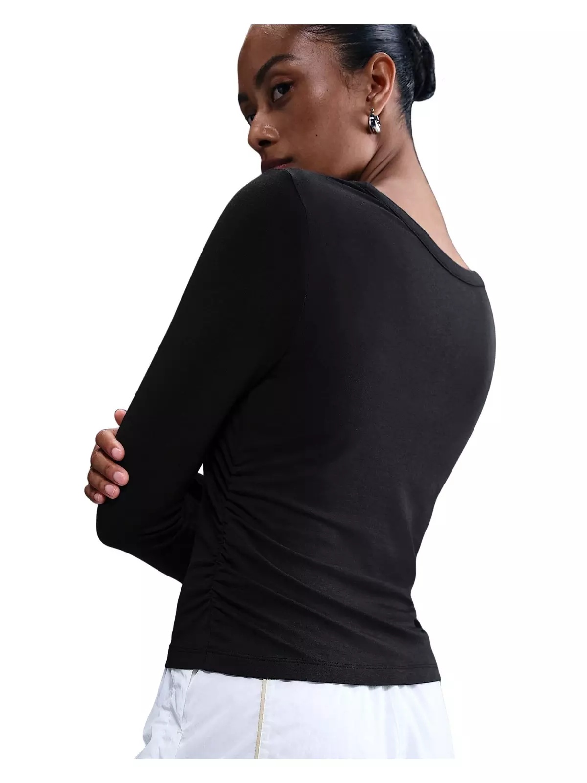 Women's Sportswear Chill Knit Long-Sleeve Top -Black - 2