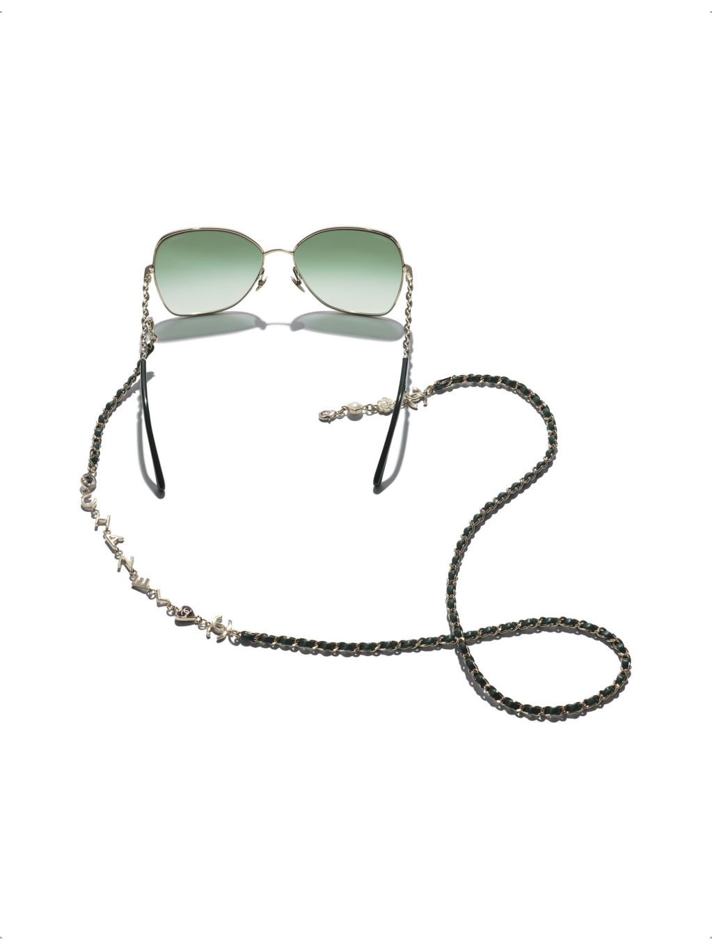 CH4274Q butterfly-frame chain metal sunglasses - 4