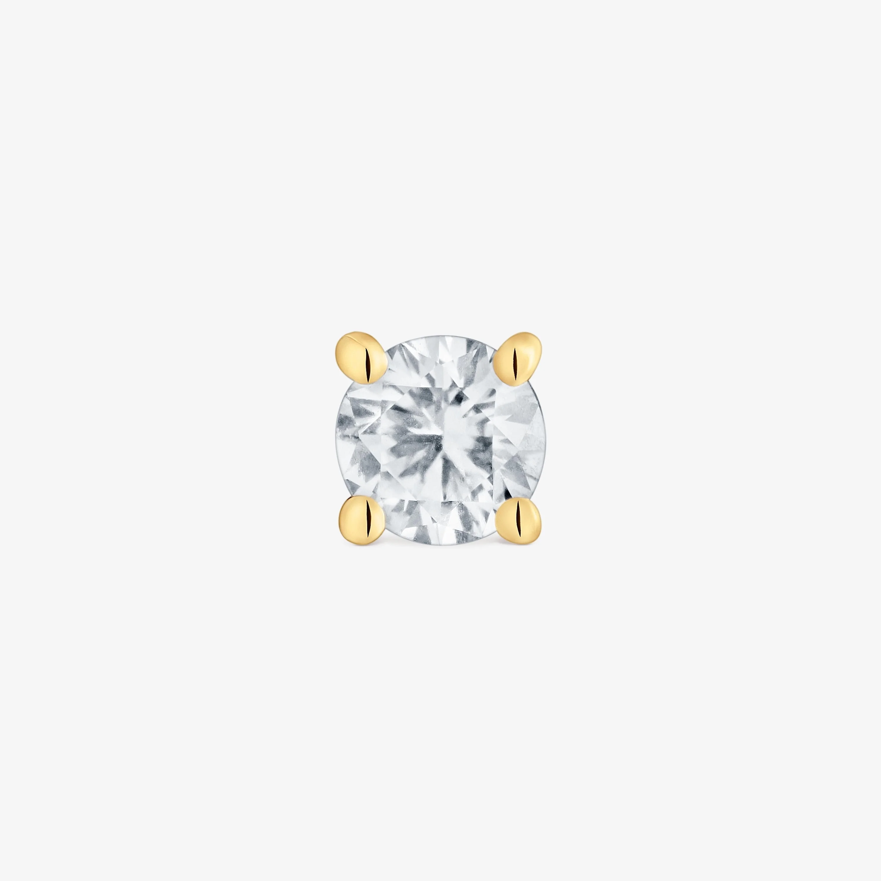 Single 18K solid gold Earring with 0.14ct lab-grown diamond TOUS Shine LGD - 1