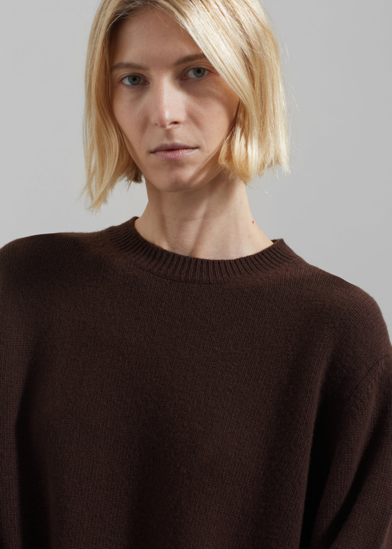 Maxime Knit Sweater Dress - Brown 4