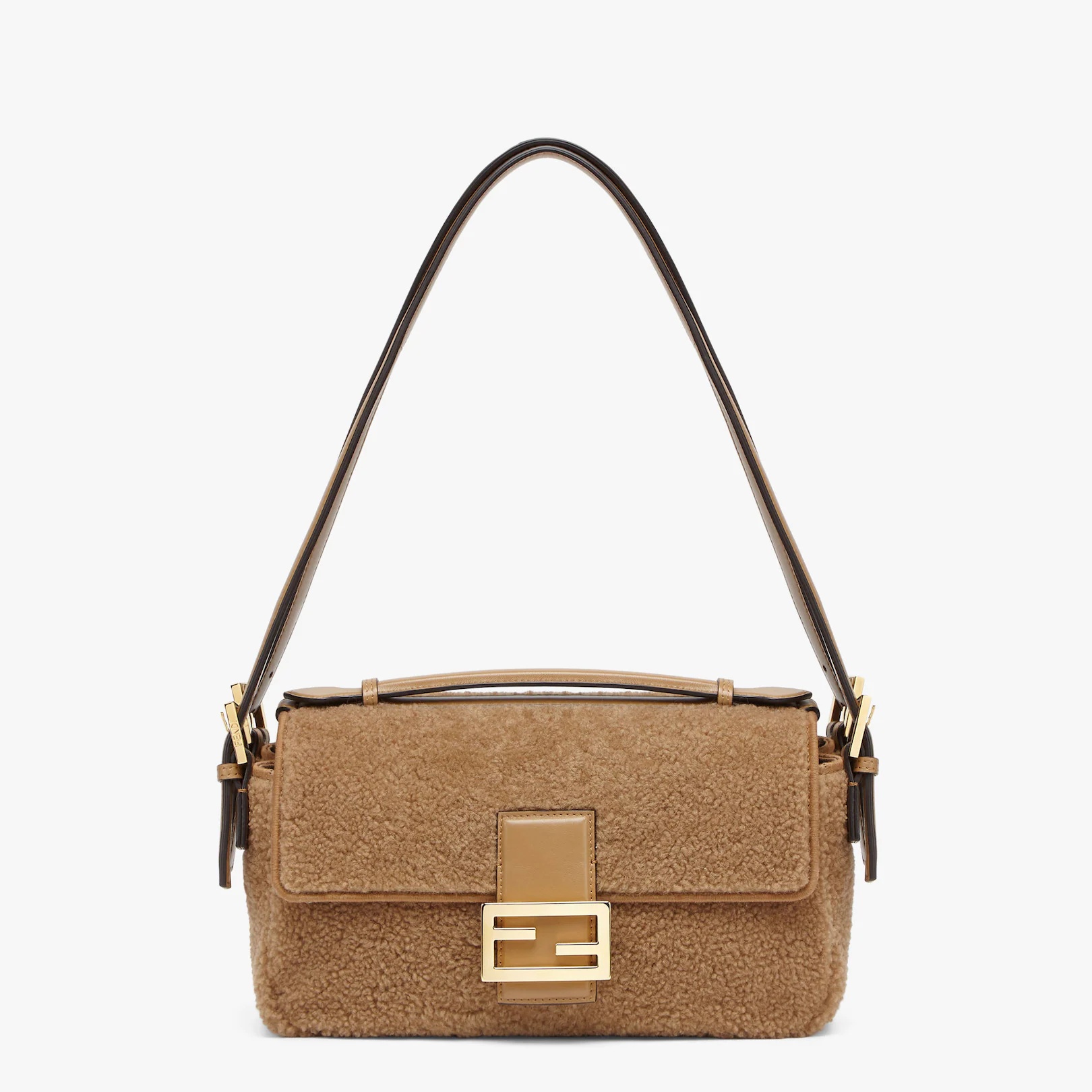Beige sheepskin bag - 1