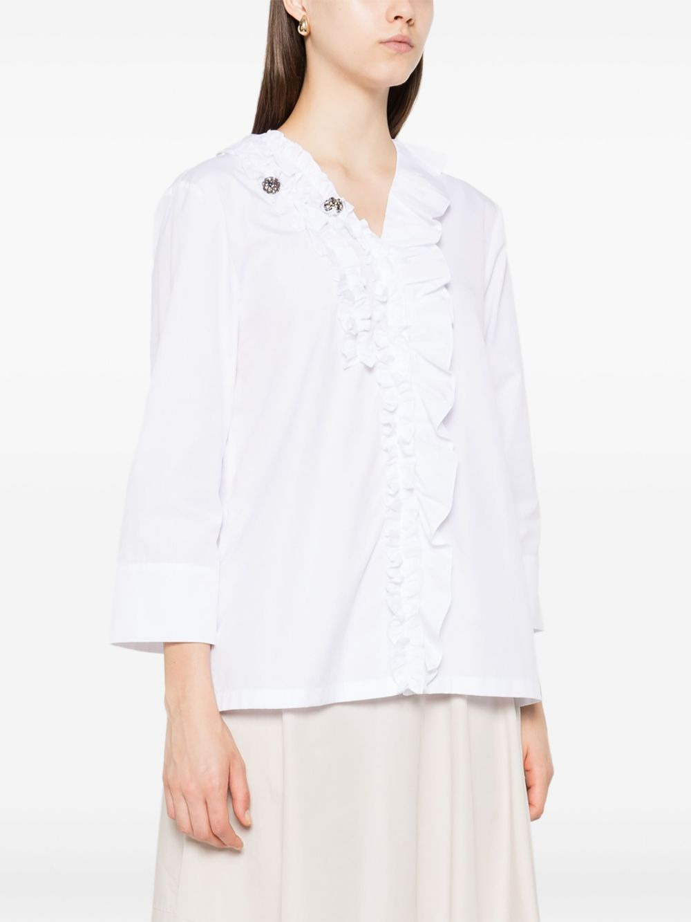 embellished ruffle shirt - 3