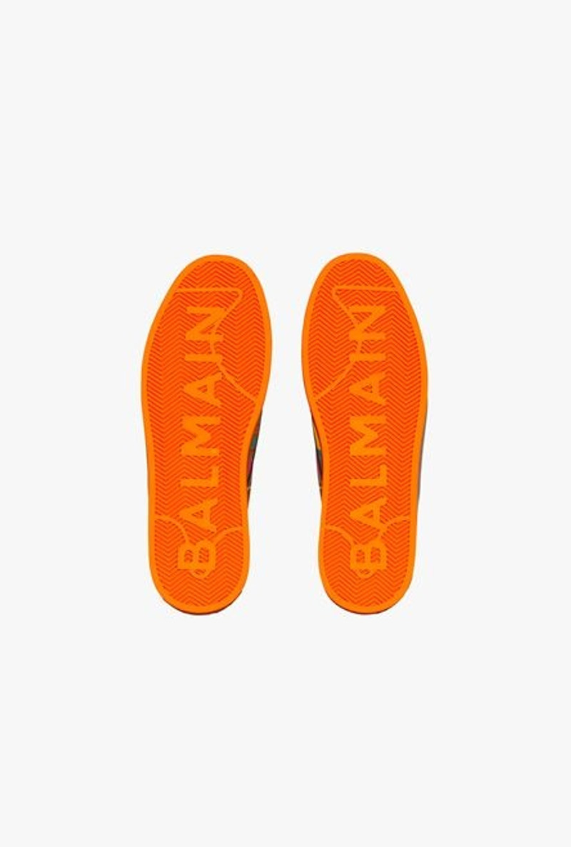 Multicolor monogram needlepoint canvas B-Court slip-on sneakers 5