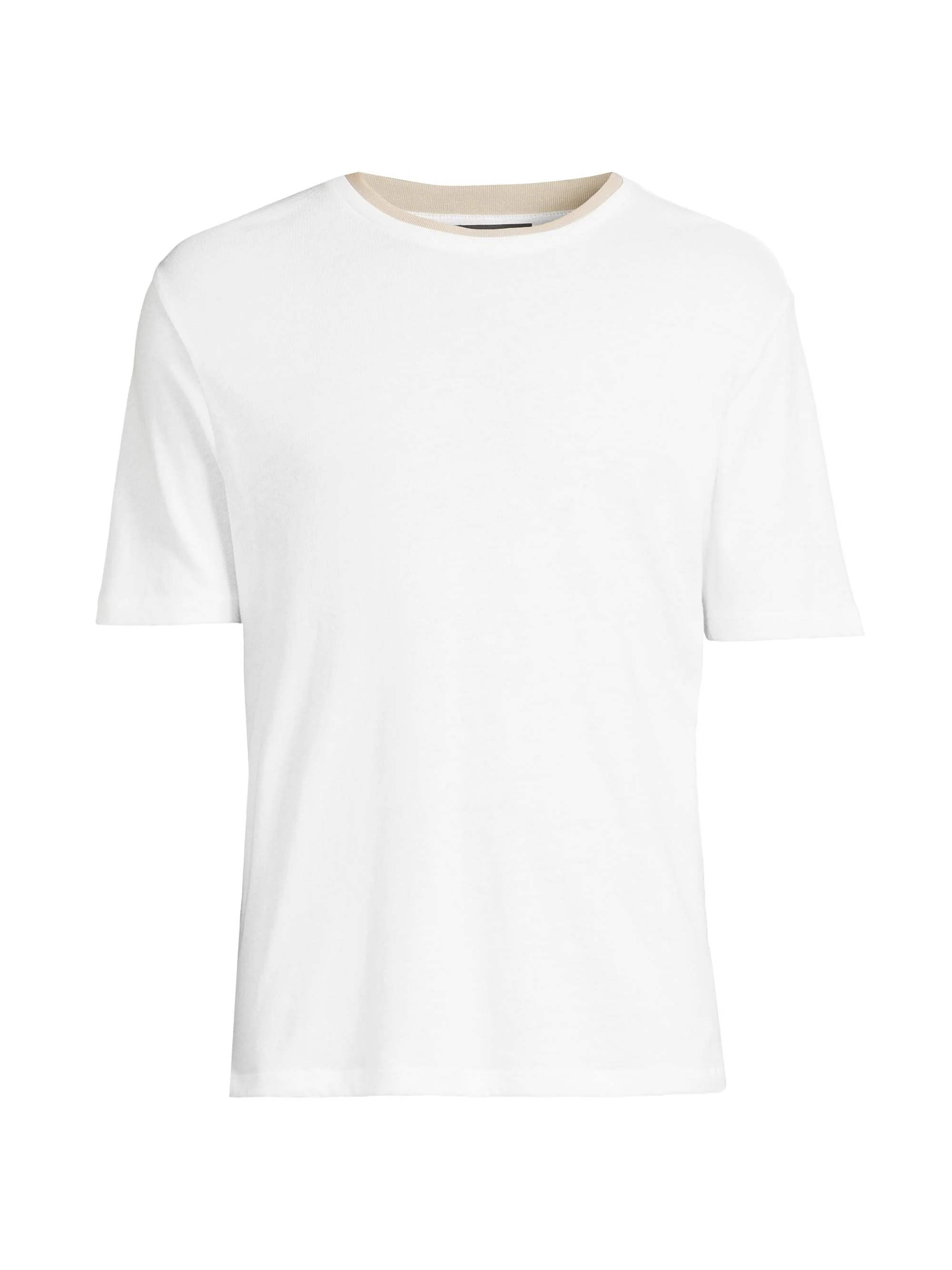 Men's Relaxed Double-Collar Crewneck T-Shirt - Optic White - 1