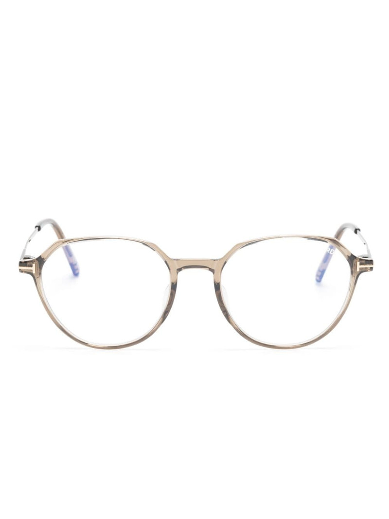 T-logo round-frame glasses 1