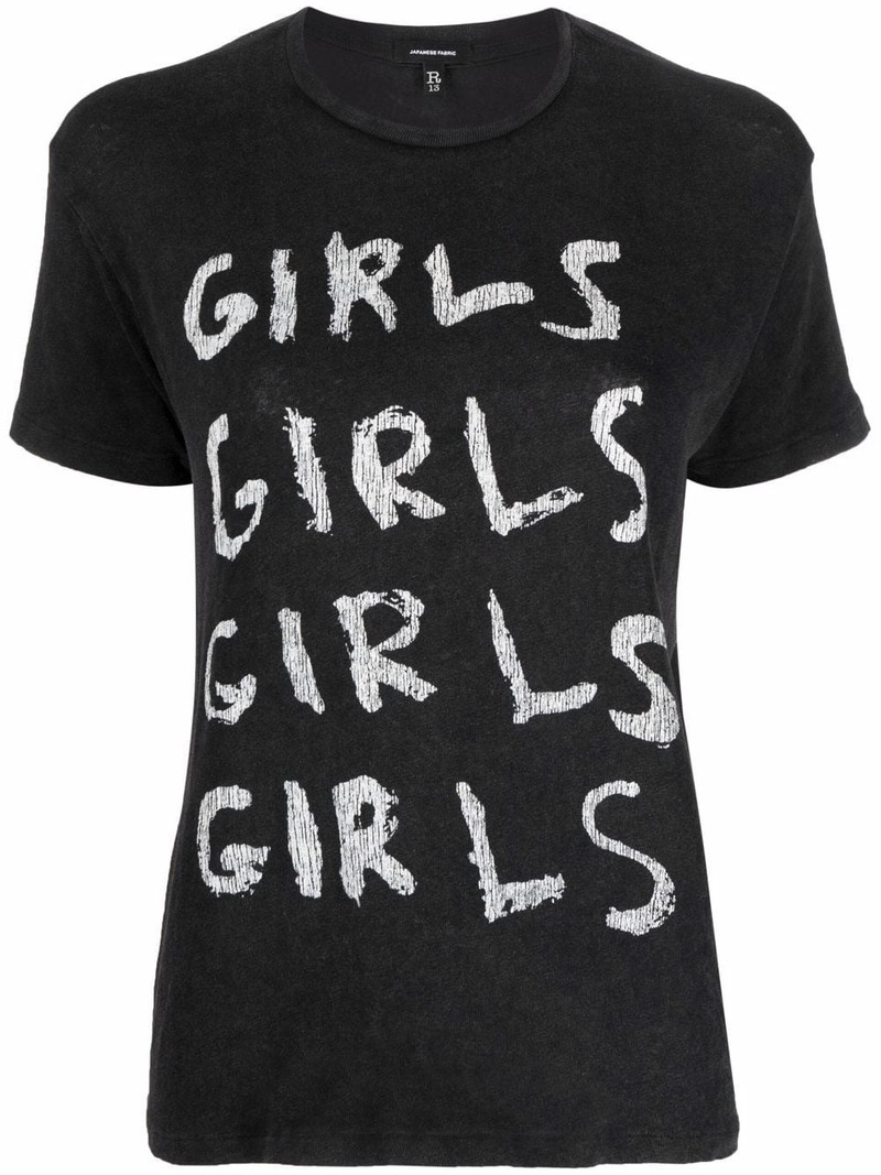 slogan-print short-sleeved T-shirt 1