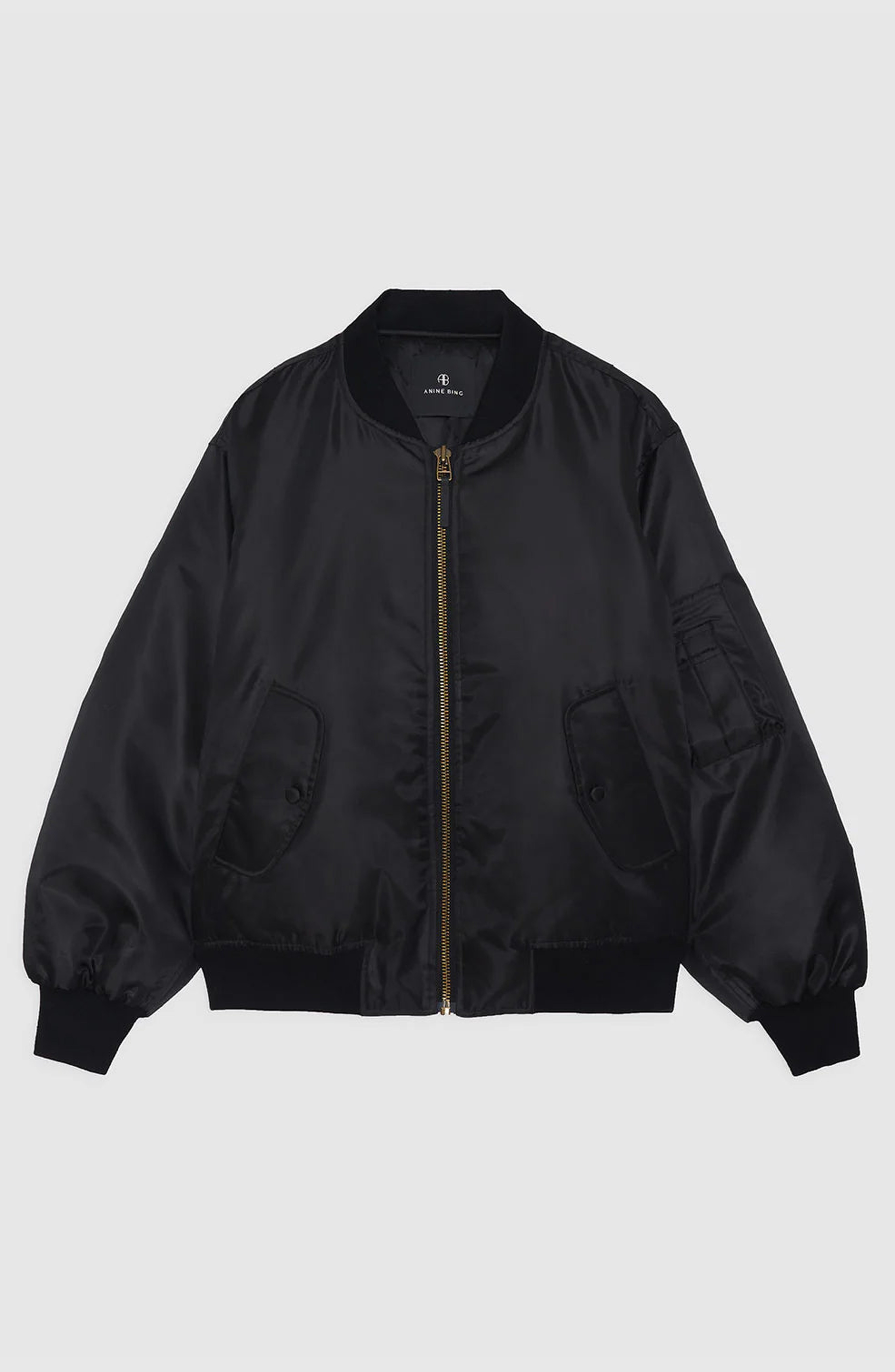 ANINE BING Leon Bomber in Black at Nordstrom - 4